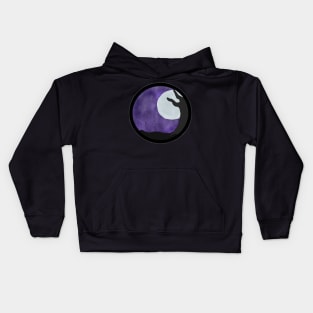 Purple night sky tree Kids Hoodie